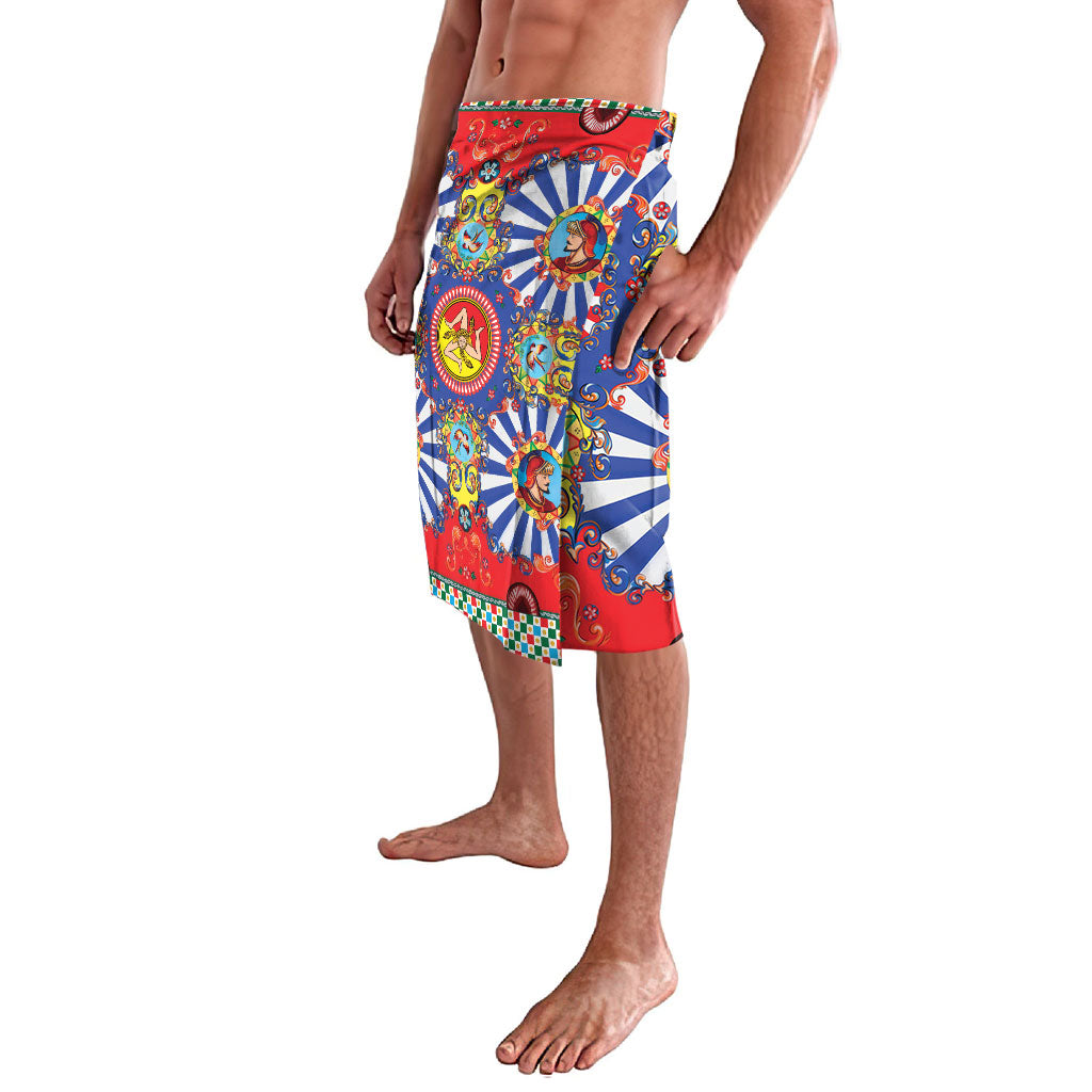Carretto Siciliano Folk Art Lavalava Trinacria Symbol Italian Pattern