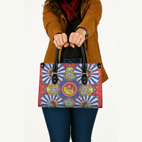 Carretto Siciliano Folk Art Leather Bag Trinacria Symbol Italian Pattern