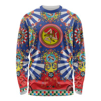Carretto Siciliano Folk Art Long Sleeve Shirt Trinacria Symbol Italian Pattern
