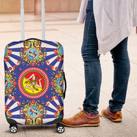 Carretto Siciliano Folk Art Luggage Cover Trinacria Symbol Italian Pattern