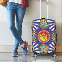 Carretto Siciliano Folk Art Luggage Cover Trinacria Symbol Italian Pattern