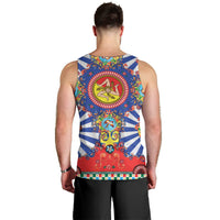 Carretto Siciliano Folk Art Men Tank Top Trinacria Symbol Italian Pattern