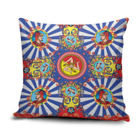 Carretto Siciliano Folk Art Pillow Cover Trinacria Symbol Italian Pattern
