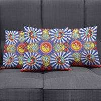 Carretto Siciliano Folk Art Pillow Cover Trinacria Symbol Italian Pattern