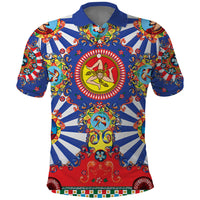 Carretto Siciliano Folk Art Polo Shirt Trinacria Symbol Italian Pattern