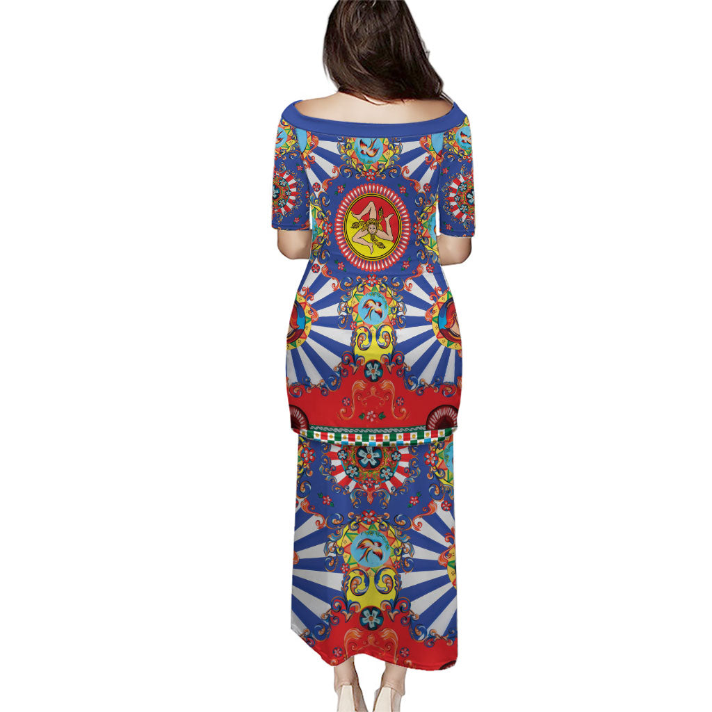 Carretto Siciliano Folk Art Puletasi Trinacria Symbol Italian Pattern