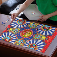 Carretto Siciliano Folk Art Puzzle Trinacria Symbol Italian Pattern
