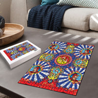 Carretto Siciliano Folk Art Puzzle Trinacria Symbol Italian Pattern