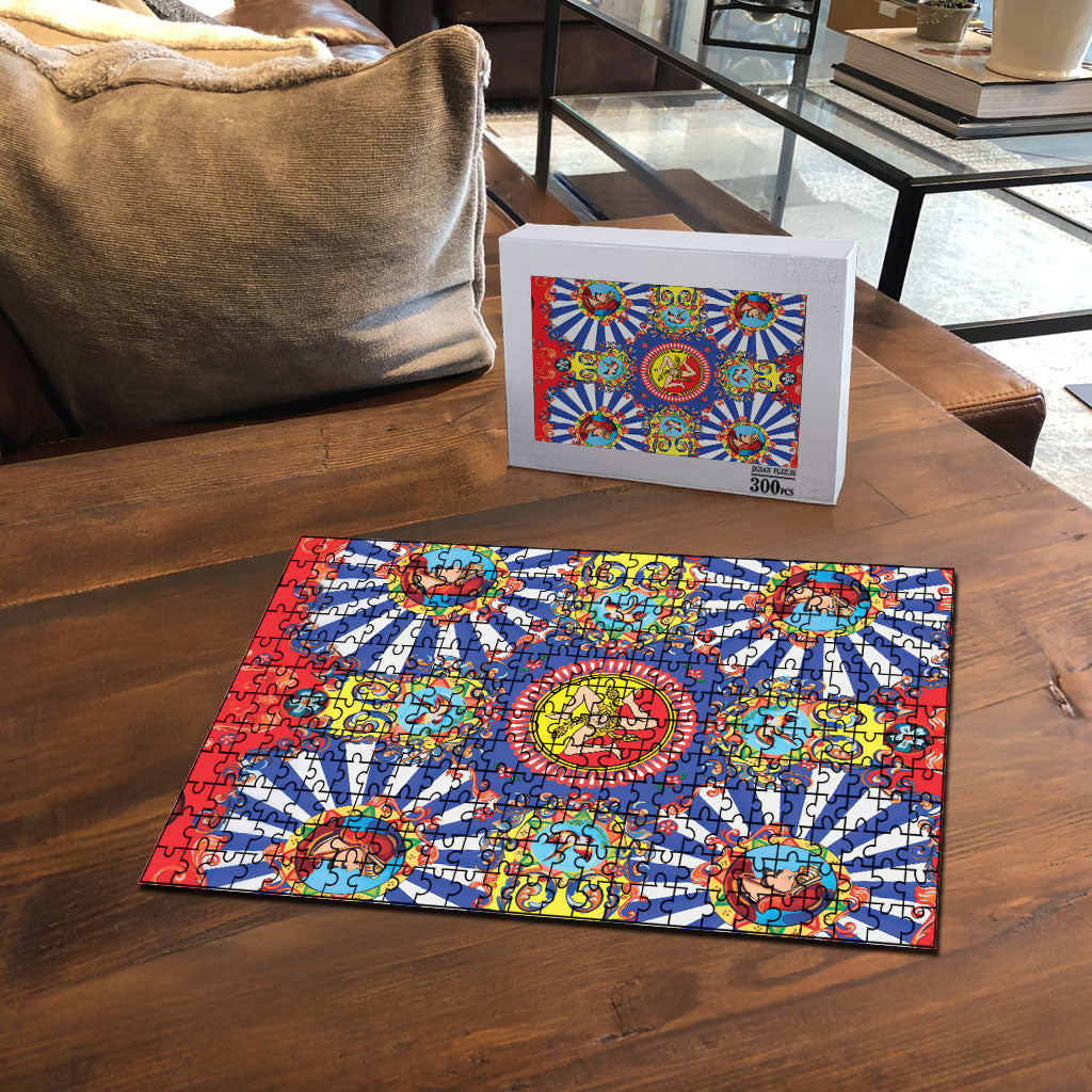 Carretto Siciliano Folk Art Puzzle Trinacria Symbol Italian Pattern