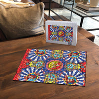 Carretto Siciliano Folk Art Puzzle Trinacria Symbol Italian Pattern