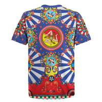 Carretto Siciliano Folk Art Rugby Jersey Trinacria Symbol Italian Pattern