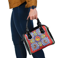 Carretto Siciliano Folk Art Shoulder Handbag Trinacria Symbol Italian Pattern