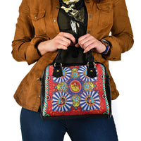 Carretto Siciliano Folk Art Shoulder Handbag Trinacria Symbol Italian Pattern