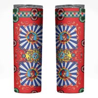 Carretto Siciliano Folk Art Skinny Tumbler Trinacria Symbol Italian Pattern