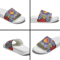 Carretto Siciliano Folk Art Slide Sandals Trinacria Symbol Italian Pattern