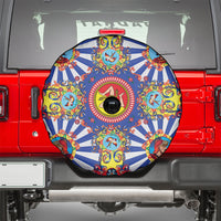 Carretto Siciliano Folk Art Spare Tire Cover Trinacria Symbol Italian Pattern