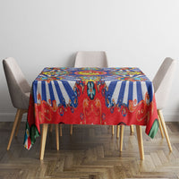 Carretto Siciliano Folk Art Tablecloth Trinacria Symbol Italian Pattern