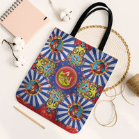 Carretto Siciliano Folk Art Tote Bag Trinacria Symbol Italian Pattern