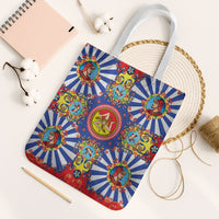 Carretto Siciliano Folk Art Tote Bag Trinacria Symbol Italian Pattern
