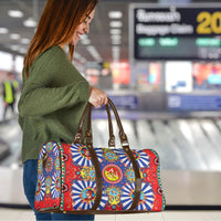 Carretto Siciliano Folk Art Travel Bag Trinacria Symbol Italian Pattern
