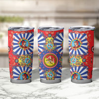 Carretto Siciliano Folk Art Tumbler Cup Trinacria Symbol Italian Pattern