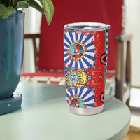 Carretto Siciliano Folk Art Tumbler Cup Trinacria Symbol Italian Pattern