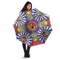 Carretto Siciliano Folk Art Umbrella Trinacria Symbol Italian Pattern
