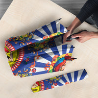 Carretto Siciliano Folk Art Umbrella Trinacria Symbol Italian Pattern