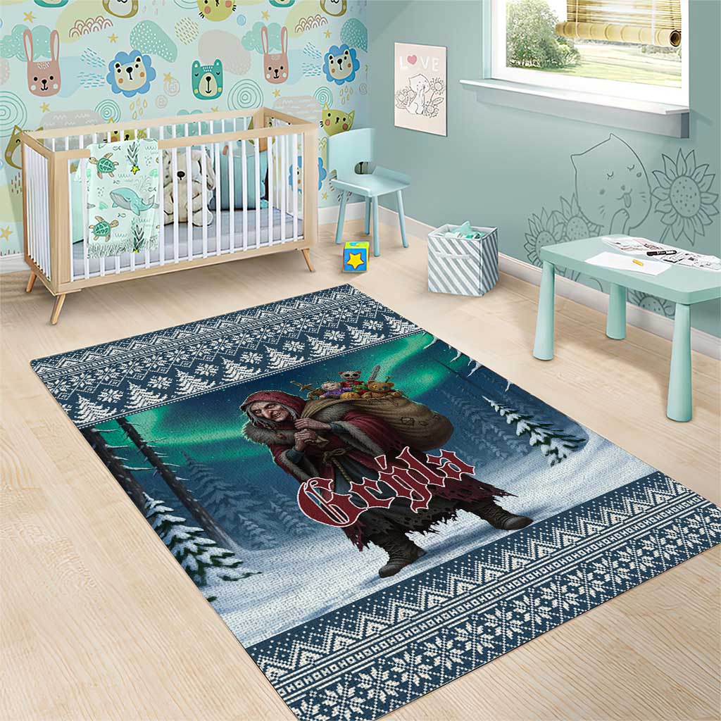 Iceland Christmas Area Rug Icelandic Gryla Evil Mother of Yule Lads - Wonder Print Shop