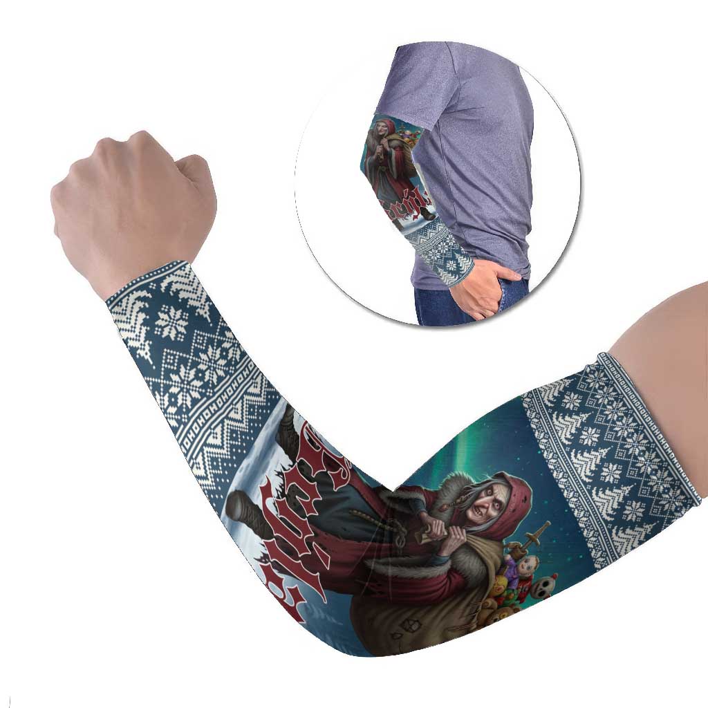 Iceland Christmas Arm Sleeves Icelandic Gryla Evil Mother of Yule Lads - Wonder Print Shop