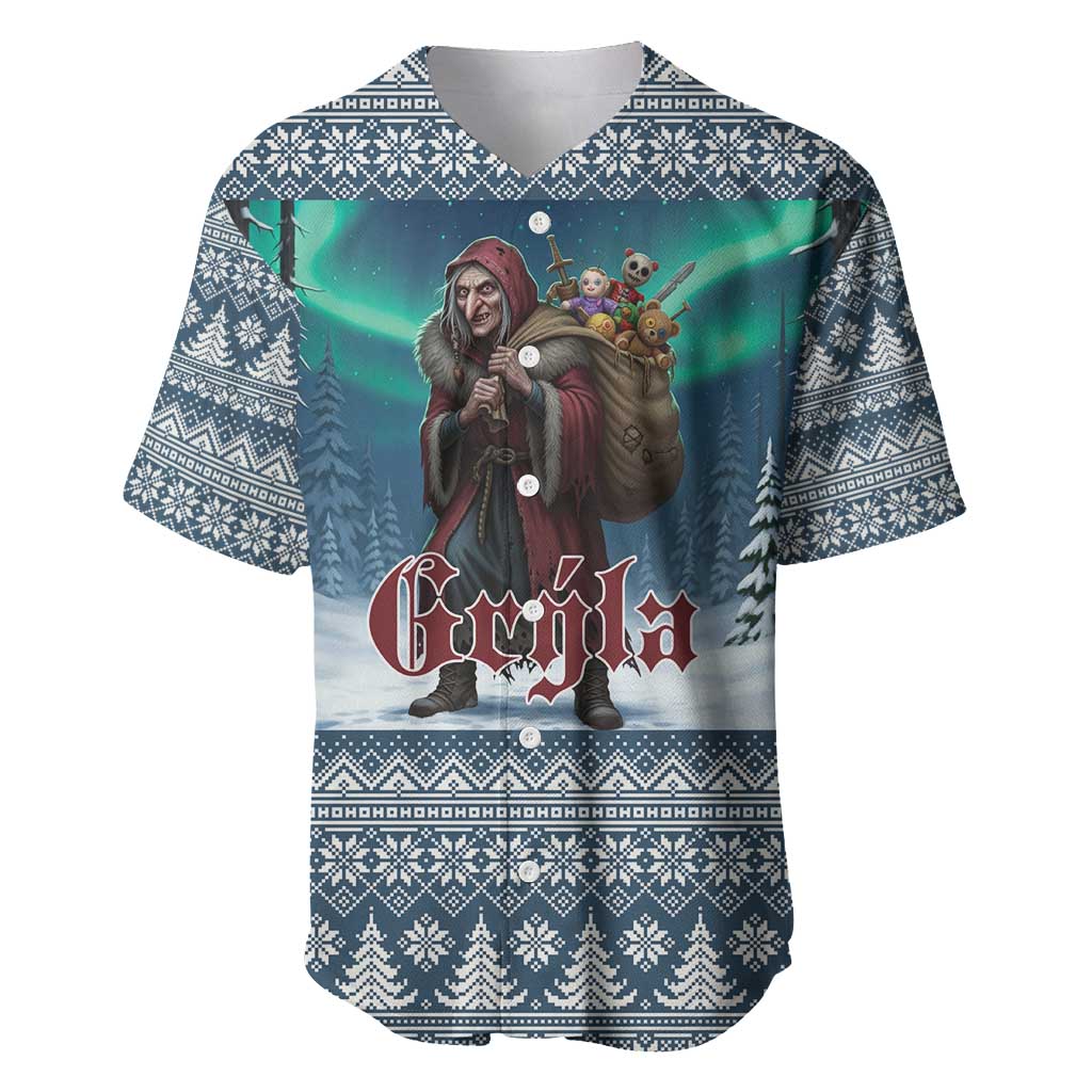 Iceland Christmas Baseball Jersey Icelandic Gryla Evil Mother of Yule Lads LT19