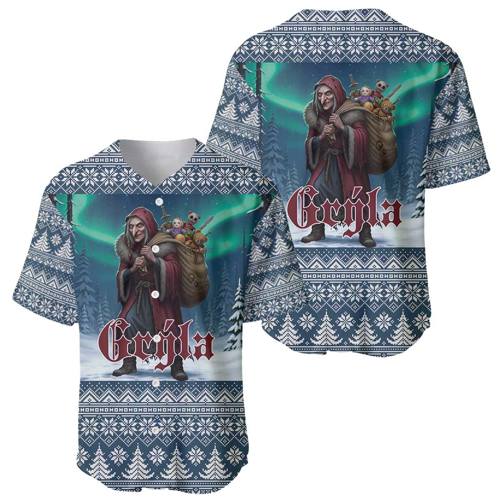 Iceland Christmas Baseball Jersey Icelandic Gryla Evil Mother of Yule Lads LT19