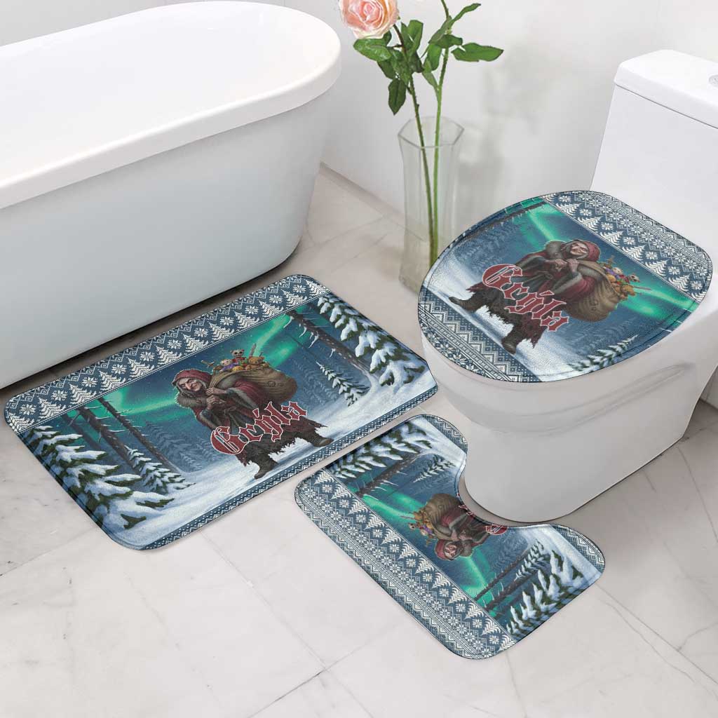 Iceland Christmas Bathroom Set Icelandic Gryla Evil Mother of Yule Lads - Wonder Print Shop