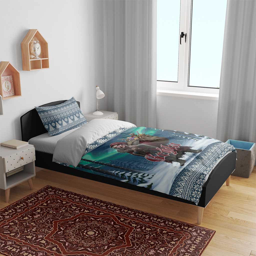 Iceland Christmas Bedding Set Icelandic Gryla Evil Mother of Yule Lads - Wonder Print Shop