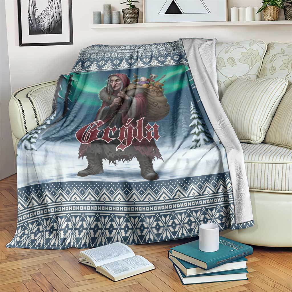Iceland Christmas Blanket Icelandic Gryla Evil Mother of Yule Lads - Wonder Print Shop