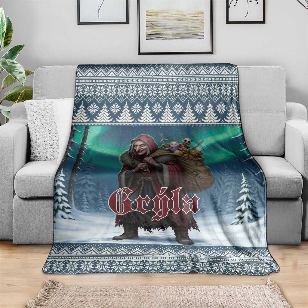 Iceland Christmas Blanket Icelandic Gryla Evil Mother of Yule Lads - Wonder Print Shop