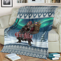 Iceland Christmas Blanket Icelandic Gryla Evil Mother of Yule Lads - Wonder Print Shop