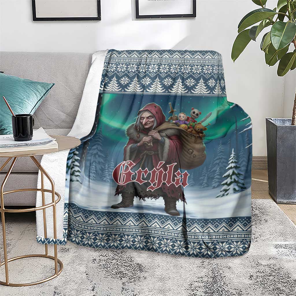 Iceland Christmas Blanket Icelandic Gryla Evil Mother of Yule Lads - Wonder Print Shop