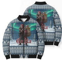 Iceland Christmas Bomber Puffer Jacket Icelandic Gryla Evil Mother of Yule Lads LT19