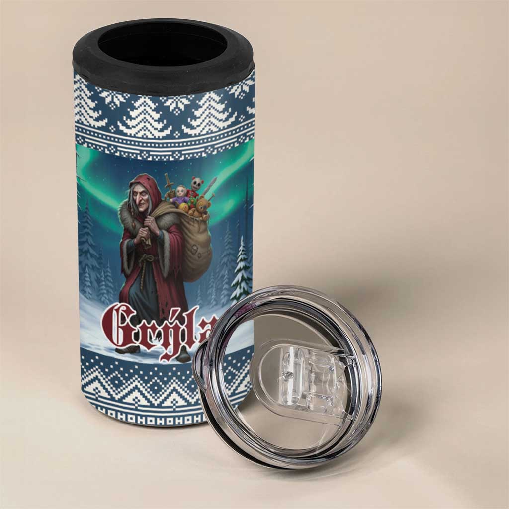 Iceland Christmas 4 in 1 Can Cooler Tumbler Icelandic Gryla Evil Mother of Yule Lads - Wonder Print Shop