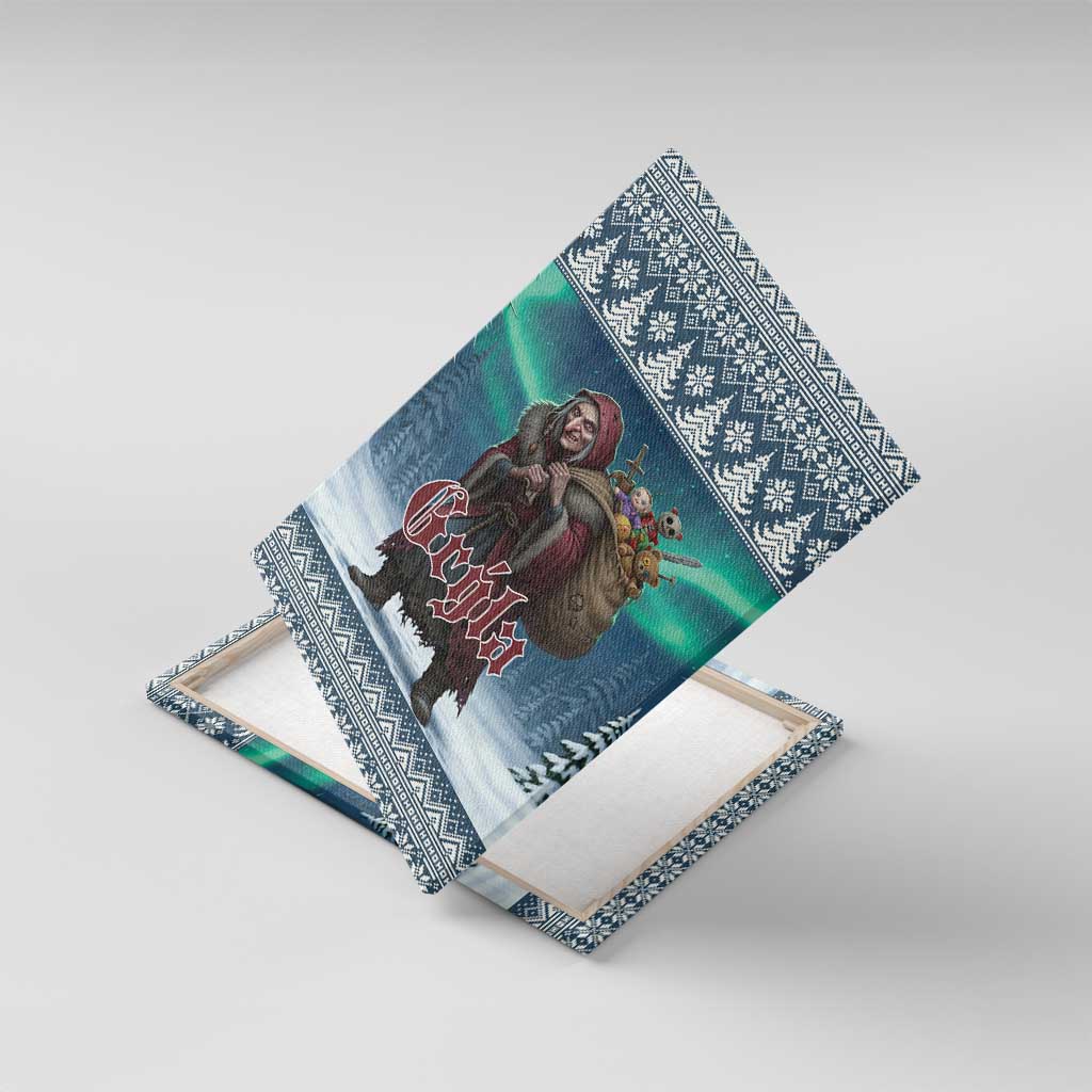 Iceland Christmas Canvas Wall Art Icelandic Gryla Evil Mother of Yule Lads - Wonder Print Shop