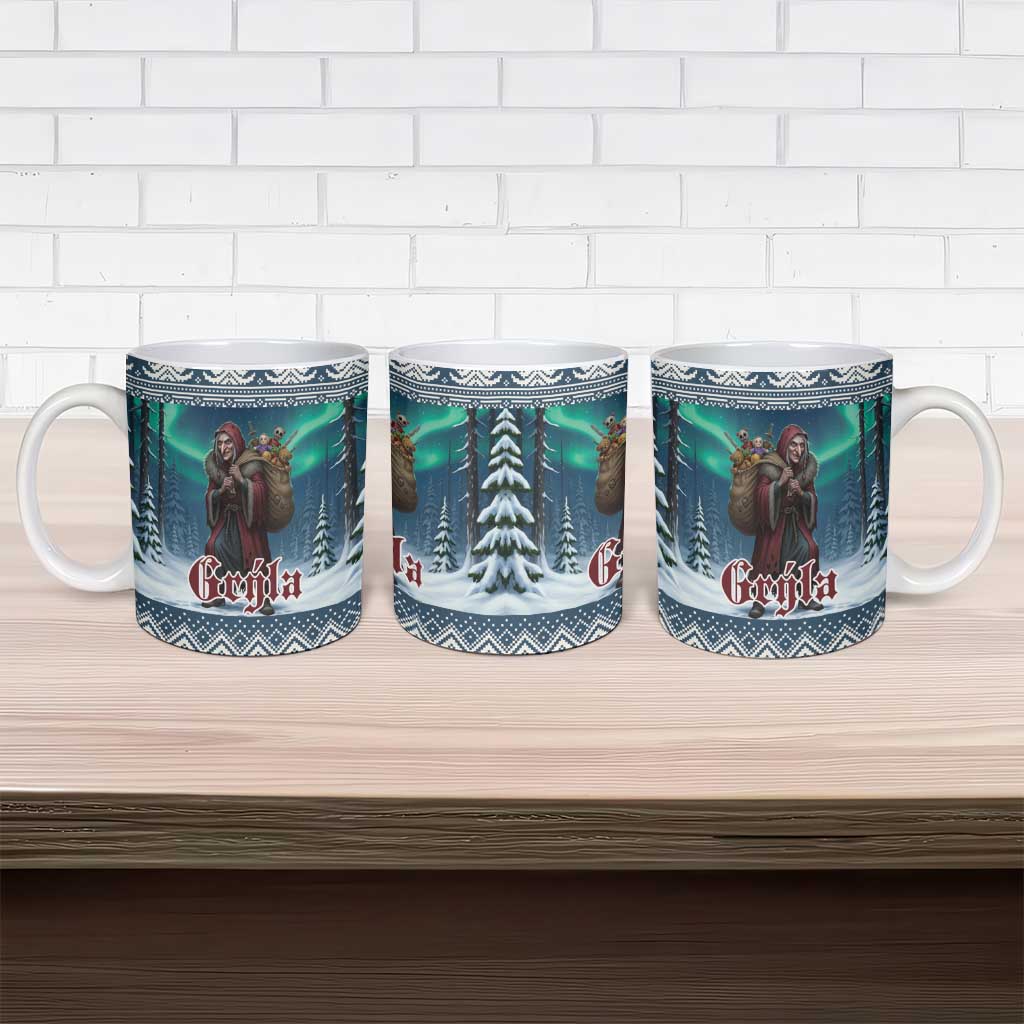 Iceland Christmas Ceramic Mug Icelandic Gryla Evil Mother of Yule Lads - Wonder Print Shop