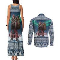 Iceland Christmas Couples Matching Tank Maxi Dress and Long Sleeve Button Shirt Icelandic Gryla Evil Mother of Yule Lads LT19