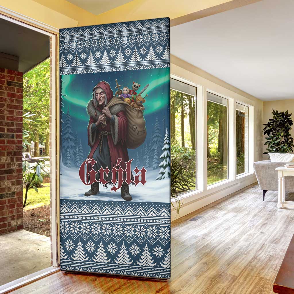Iceland Christmas Door Cover Icelandic Gryla Evil Mother of Yule Lads - Wonder Print Shop