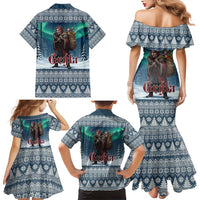 Iceland Christmas Family Matching Mermaid Dress and Hawaiian Shirt Icelandic Gryla Evil Mother of Yule Lads LT19