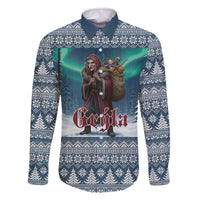 Iceland Christmas Family Matching Off The Shoulder Long Sleeve Dress and Hawaiian Shirt Icelandic Gryla Evil Mother of Yule Lads LT19