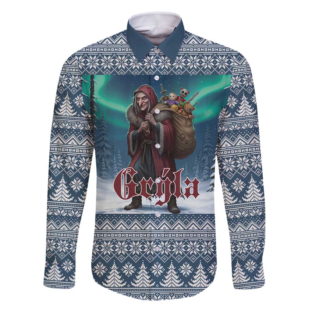 Iceland Christmas Family Matching Off Shoulder Maxi Dress and Hawaiian Shirt Icelandic Gryla Evil Mother of Yule Lads LT19