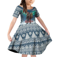 Iceland Christmas Family Matching Off Shoulder Short Dress and Hawaiian Shirt Icelandic Gryla Evil Mother of Yule Lads LT19