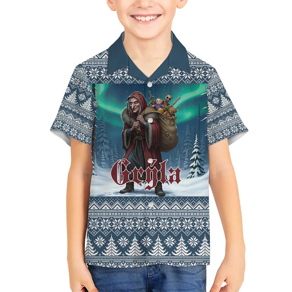 Iceland Christmas Family Matching Puletasi and Hawaiian Shirt Icelandic Gryla Evil Mother of Yule Lads LT19