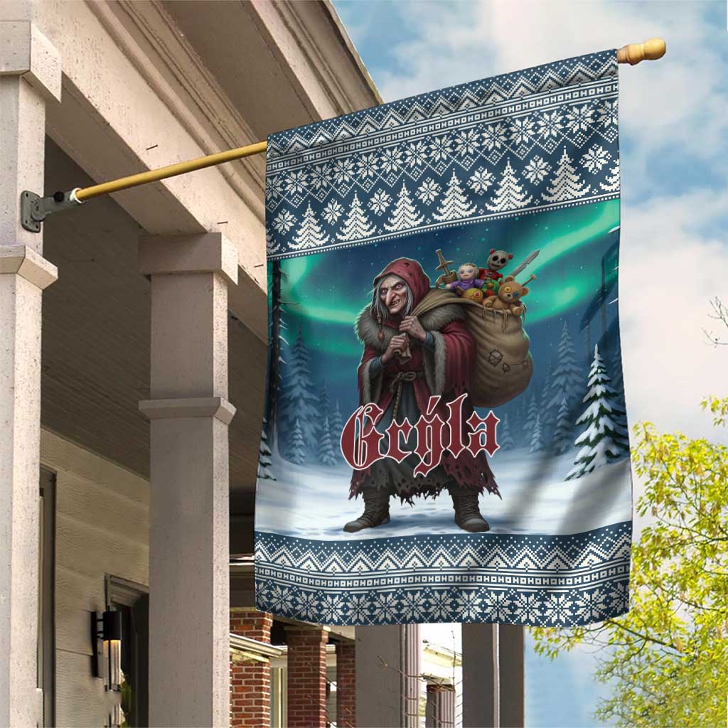 Iceland Christmas Garden Flag Icelandic Gryla Evil Mother of Yule Lads - Wonder Print Shop